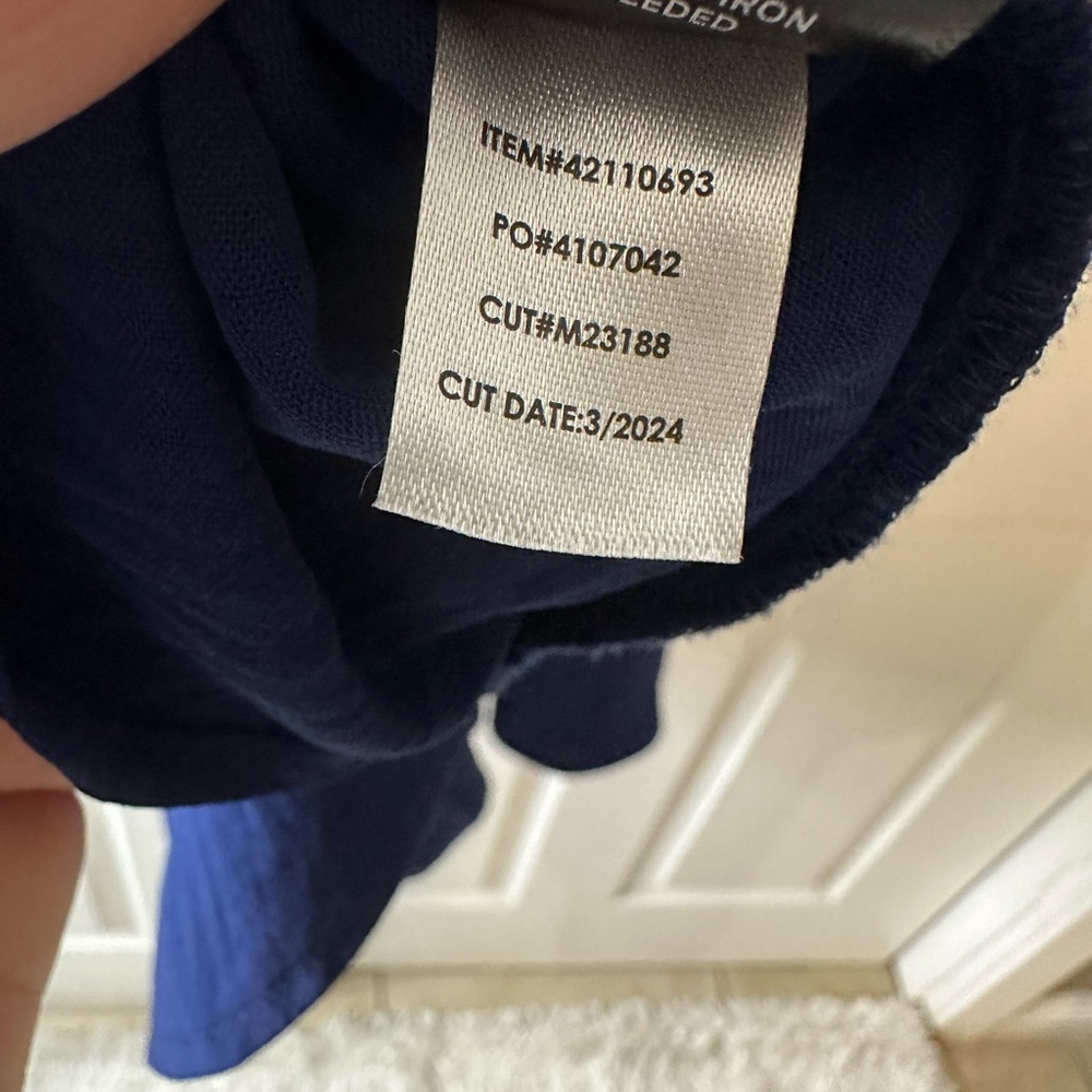 Women’s Torrid elegant Navy Blue Midi Dress button front SZ 0 (12) L draw string - Picture 10 of 12